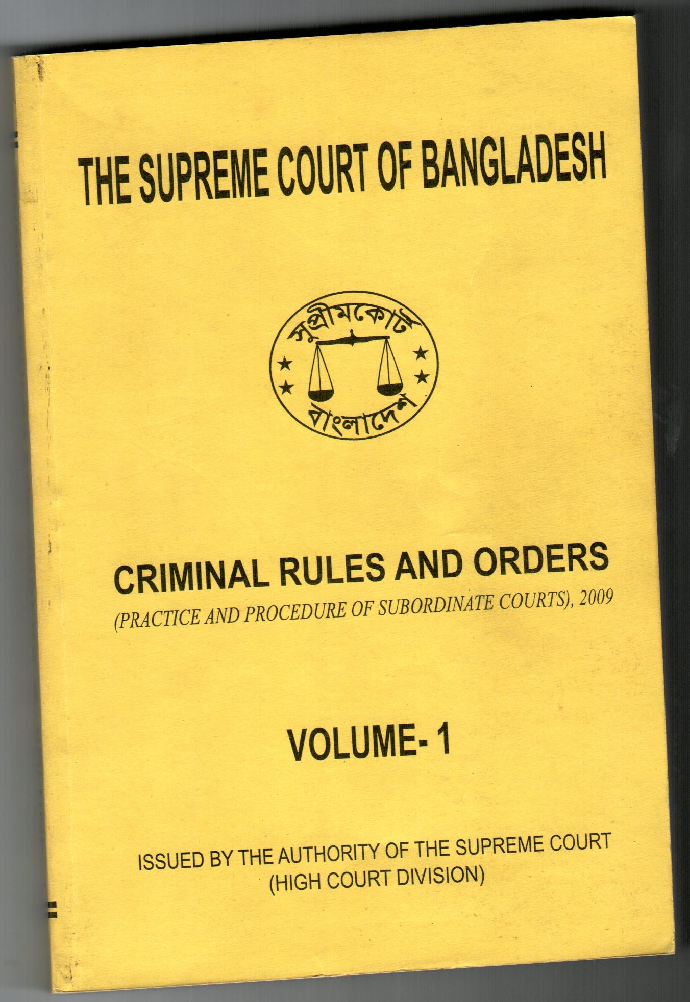 Criminal rules and orders